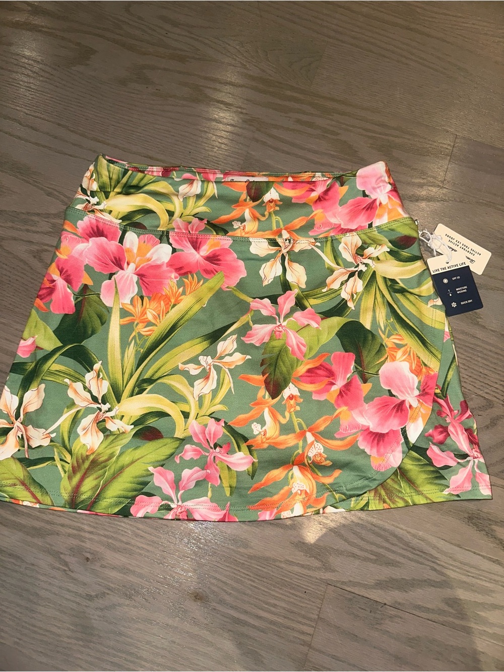 Tommy Bahama Tropical Floral Mini Skirt - Pink & Green